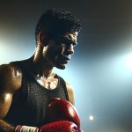 Boxer sweat, dark, boxing ring