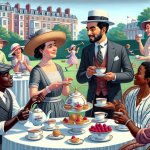 Boston People Having A Tea Party