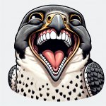 Peregrine falcon laughing