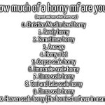 How much of a horny mf are you? meme