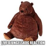 live Djungelskog reaction | LIVE DJUNGELSKOG REACTION | image tagged in djungelskog,live reaction | made w/ Imgflip meme maker