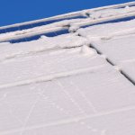 Frozen solar panels