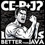 a meme that says c++ is better than java