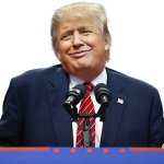 Trump shrug podium transparency