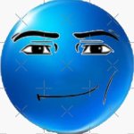 Blue roblox emoji template