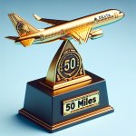 Delta Airline 50 miles trophy