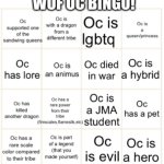 WOF OC Bingo! template