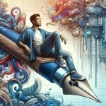 Guy sitting on a pen