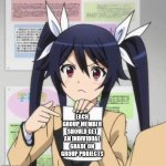 group projects | EACH GROUP MEMBER SHOULD GET AN INDIVIDUAL GRADE ON GROUP PROJECTS | image tagged in girl anime,group projects,school,project,grades | made w/ Imgflip meme maker