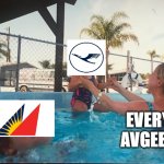 I QUIT | EVERY AVGEEK | image tagged in drowning kid in the pool | made w/ Imgflip meme maker