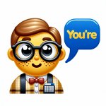 nerd emoji saying *you're*