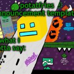 potatfries announcement template template