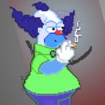 Krusty Gillman smoking a cigarette