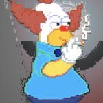 Krusty Van Der Zee smoking a cigarette