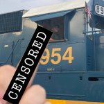 Guy flipping off a train (Censored)