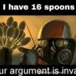 16 spoons