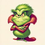 The grinch looking sceptical