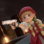 Veronica (Dragon Quest XI mod) aiming a gun