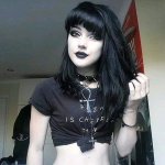 Goth Stroking Her Hair 5