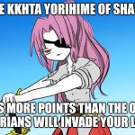 The Kkhta Yorihime of shame meme