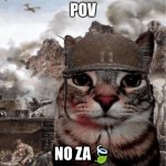 War Cat | POV; NO ZA🍃 | image tagged in war cat | made w/ Imgflip meme maker