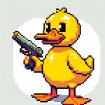 duck with gun