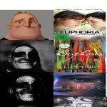 If you know, you know | "Euphoria" | image tagged in uncanny 4 phases,euphoria,book,show,movie,game | made w/ Imgflip meme maker