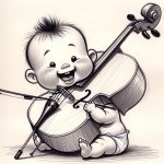 a kid playing cello