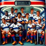 English rugby team in bus