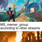 yeah it’s chaotic there but calling it racist and hateful is a step too far lol | MS_memer_group; MS_memer_group according to other streams | image tagged in tf2 meet the pyro | made w/ Imgflip meme maker