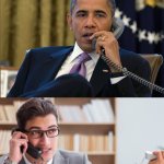 barack obama on the phone