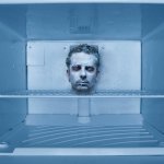 Man's Head in a Freezer