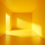 solid yellow room
