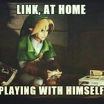 link playing legend of zelda meme