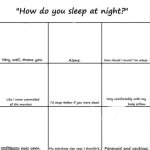 How do you sleep at night? template