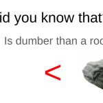 _____ is dumber than a rock template
