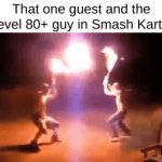 Smash Karts moment | That one guest and the level 80+ guy in Smash Karts | image tagged in gifs,smash karts,unblocked games,funny,memes,why are you reading the tags | made w/ Imgflip video-to-gif maker