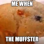 muffin hampster | ME WHEN; THE MUFFSTER | image tagged in muffin hampster | made w/ Imgflip meme maker