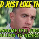 23andMe’s Fall From $6 Billion to Nearly $0 | AND JUST LIKE THAT; 23ANDME FELL FROM $6 BILLION TO NEARLY $0 | image tagged in and just like that truckers were terrorists,genetics,hackers,lawsuit,dna,america | made w/ Imgflip meme maker