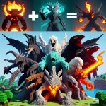 A combination of all the minecraft bosses meme
