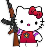 Kalishna Kitty AK-47 rifle AR gun funny JPP