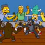 Simpsons ape fight