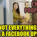 To much information is now called “overshare” | I’M POOPING; NOT EVERYTHING NEEDS A FACEBOOK UPDATE | image tagged in gifs,funny,toilet,pooping,women | made w/ Imgflip video-to-gif maker