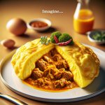 Omelette rendang fusion