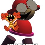Bambox and Dogday | BAMBOX AND  DOGDAY; BAMBOX DOES'NT LIKE DOGDAY | image tagged in bp bambox,dogday,poppy playtime,vsbanbodi,fnf,dave and bambi | made w/ Imgflip meme maker