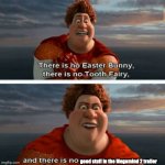 TIGHTEN MEGAMIND "THERE IS NO EASTER BUNNY" | good stuff in the Megamind 2 trailer | image tagged in tighten megamind there is no easter bunny,megamind,megamind 2 | made w/ Imgflip meme maker