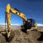 excavator diggng