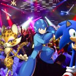 Ankha and Friends having fun in a dance club | image tagged in dance club,crossover,sonic the hedgehog,megaman,animal crossing,kirby | made w/ Imgflip meme maker