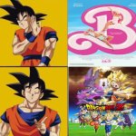 Goku drake | image tagged in dragon ball,drake hotline bling,dragon ball z,goku,barbie | made w/ Imgflip meme maker