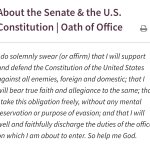 US Senate Oath of Office